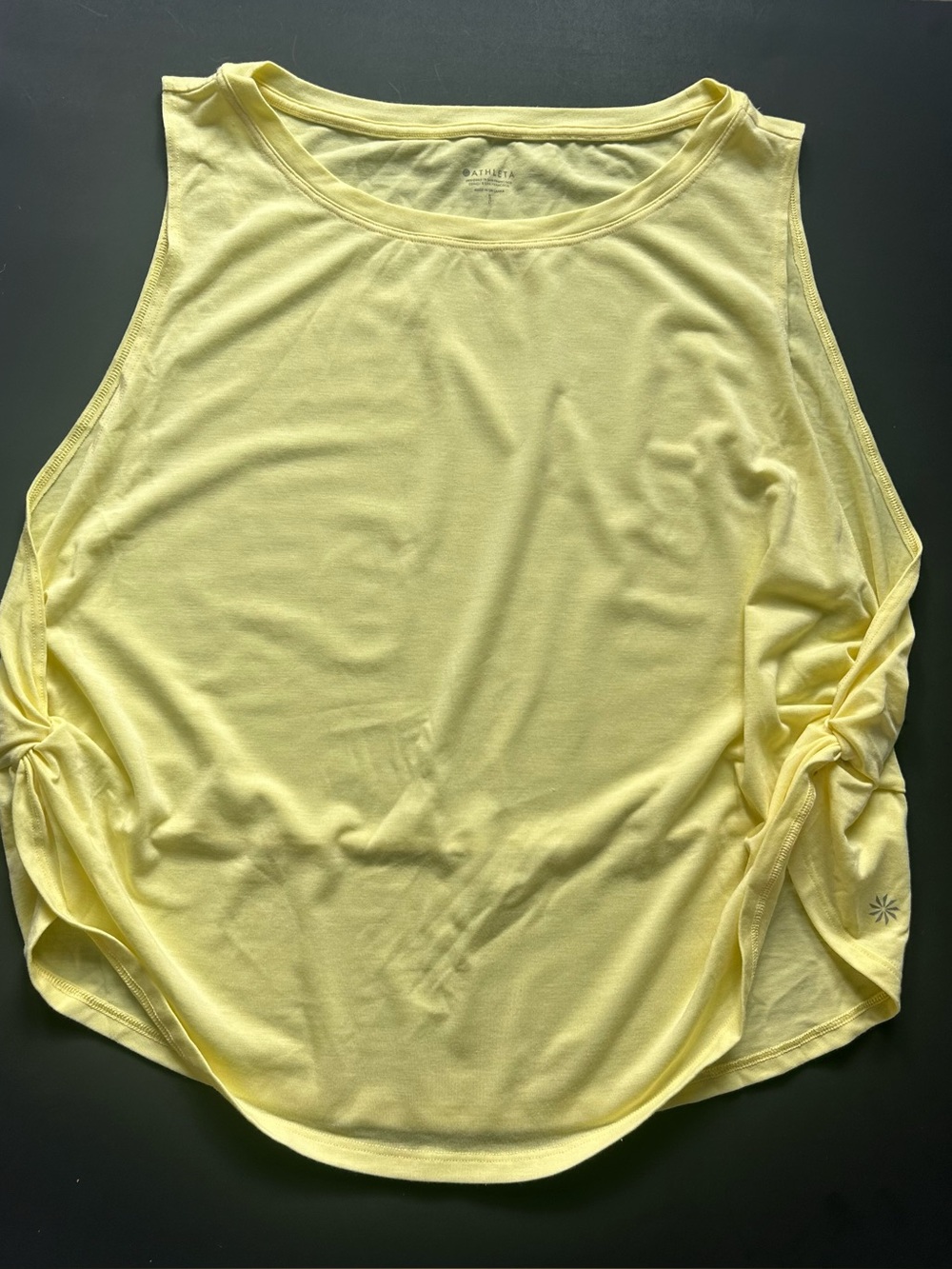 Athleta Move With Ease Twist Tank — Yellow S Like New